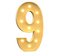 Grandes Lettres Lumineuses De 100 Cm, Cadre De Ballons For Fête D'anniversaire, Mariage, Décoration De Fond, Anniversaire, Fête Prénatale, Décoration De Jour(Numeric 9)