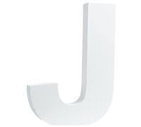 Grandes lettres murales en bois pour chapiteau de fête en forme de lettres de l'alphabet J - Décoration à suspendre pour maison, chambre à coucher, bureau, mariage, fête - Blanc