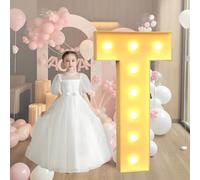 Grandes lettres numériques LED avec cadre décoratif d'arche de ballon en mosaïque, parfait pour les décorations de fiançailles, de mariage et d'anniversaire (T,100 cm)