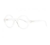 Grandes Lunettes de Lecture Rondes Transparentes Design Tendance Giny - Taille: Dioptrie 3,5 - Couleur: Blanc - Homme