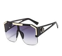 Grandes lunettes de soleil carrées sans monture for femmes, lunettes de soleil transparentes for femmes, miroirs luxueux for femmes, grandes lunettes de soleil for femmes et oculaires for femmes ( Col