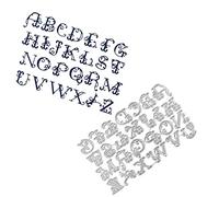 Grandes matrices de découpe lettres de l'alphabet en métal DIY outils de découpe pour cuisine, salle à manger, bar (multicolore, taille unique)