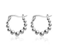 Grandes ou petites boucles d'oreilles créoles rondes ovales en titane pour femme, filigrane/perlée/chaîne/torsadée, boucles d'oreilles créoles bohème avec tige en titane pur, boucles d'oreilles