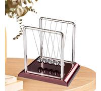 Grandes perles de Newton's Cradle - Balance pendule 5 balles, jouet scientifique classique | Swing Physics Gadgets de bureau de bureau, affichage d'énergie cinétique, décorations de s