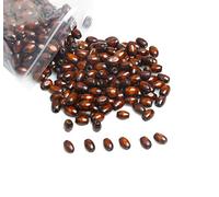Grandes perles de trou, 160 perles ovales en bois multicolores de 17 x 14 mm avec trou de 5 mm for travaux manuels(8x6mm Brown500pcs)