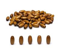 Grandes perles de trou, 160 perles ovales en bois multicolores de 17 x 14 mm avec trou de 5 mm for travaux manuels(20x10mm Brown200pcs)
