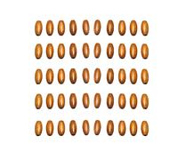 Grandes perles de trou, 160 perles ovales en bois multicolores de 17 x 14 mm avec trou de 5 mm for travaux manuels(20x10mm Brown50pcs)