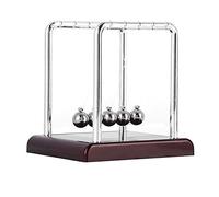 Grandes Perles Newtons Banc de Banc d'équilibrage Balls de Bureau Toys, 3,6 x 3,0 x 3,7 Pouces en Fer forgé Physique Science Pendulum Ornements Jouet avec 5 balles pour Le Bureau