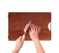 Grandes planches à découper en bois, pratiques, multifonctionnelles | Planche à découper multifonctionnelle réversible tranchée de jus en bois dur écologique Bloc de service pour cuisine Ca