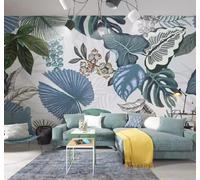 Grandes Plantes Tropicales Feuilles Individualité Papier Peint 3D Installation Facile Intissé Tapisserie Bureau Salon Canapé Chambre Décoration Murale-400cm×280cm