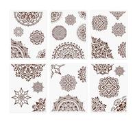 Grandes Pochoirs pour la Peinture, Pochoirs Muraux pour les Loisirs Créatifs Modèles d'Art Réutilisables pour Peindre Sur Bois Toile Sol Mur Carrelage Tissu Meubles (Mandala)