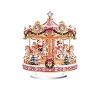 Grandes Roues de Noël Décoratives Pièce maîtresse de table en acrylique 2D | Statuette Grande Roue pour Bureau Entrée, Comptoir de Bar, Salle d'Étude, Bureau, Table de Chevet et 2