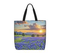 Grandes Sac D'Épaule Paysage De Bluebonnets Du Texas 2 Sacs De Courses Fashion Sac À Main Pour Plage, Usage, Dames, 40X50X15Cm