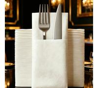 Grandes serviettes à motif texture lin (200, 100 pièces) ; parfaites pour les mariages, les célébrations de fêtes, les fêtes d'anniversaire et les événements d'anniversaire. Elles sont des fournitures
