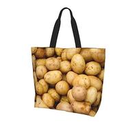 Grandes Tote Bag Pommes De Terre Du Jardin Sac A Bandouliere Vintage Sac À Provision Pour Shopping, Dames, Vacances, 40X50X15Cm