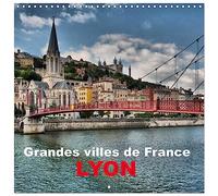 Grandes villes de France Lyon (Calendrier mural carré 2026, 30 x 60 cm (ouvert)) Calendrier double avec une page pour vos prises de notes