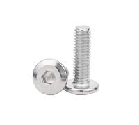 Grandes vis à tête creuse hexagonale plate en acier inoxydable 304, M3 M4 M5 M6 M8, 10 pièces(15mm x10pcs,M4)