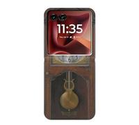 Grandfather Clock Antique Wall Clock Etui Flip Housse Cuir pour Motorola Razr 60 Ultra, Razr Ultra 2025