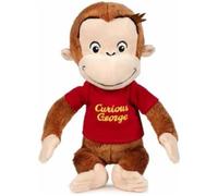 Grandi Giochi - Curieux comme George Peluche de George avec t-Shirt Rouge 25 cm - CUU12000