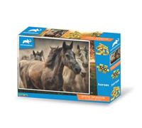 Grandi Giochi Discovery Chevaux Puzzle lenticulaire Horizontal, avec 500 pièces incluses et Emballage avec Effet 3D-PU203000, PU203000