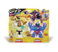 Grandi Giochi - Goo JIT Zu Goo Shifters, Pack Double 7 Personnages Assortis avec Boule à écraser pour activer Le Changement de Couleur - GJT35000