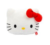 Grandi Giochi Hello Kitty - Coussin Doux et coloré de 35 cm de Hello Kitty avec nœud Rouge ou Bleu - Collectionne Toutes Les Expressions Assorties - pour être Toujours à la Mode