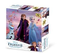 Grandi Giochi- Frozen, Elsa, Anna e Olaf II Puzzle lenticulaire Horizontal avec 500 pièces incluses et Emballage avec Effet 3D-PUR02000, PUR02000