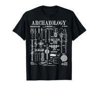 Grandio Design Archaeological Science T-Shirt Archéologue Archéologie Étudiant Field Kit Vintage Brevet Noir S Homme Casual