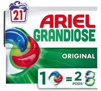 Grandiose PODS,Lessive Liquide En Capsules 21 Lavages,2 X Action Détachante et Anti-Odeur