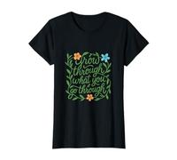 Grandir à travers ce que vous passez à travers l'art de la vigne en santé mentale T-Shirt