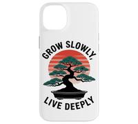 Grandir Lentement Vivre Profondément Bonsaï Rétro Coucher De Coque pour iPhone 14 Plus