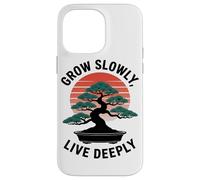 Grandir Lentement Vivre Profondément Bonsaï Rétro Coucher De Coque pour iPhone 14 Pro Max