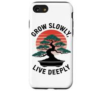 Grandir Lentement Vivre Profondément Bonsaï Rétro Coucher De Coque pour iPhone SE (2020) / 7/8