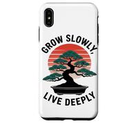 Grandir Lentement Vivre Profondément Bonsaï Rétro Coucher De Coque pour iPhone XS Max