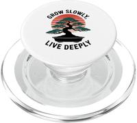 Grandir Lentement Vivre Profondément Bonsaï Rétro Coucher De PopSockets PopGrip pour MagSafe