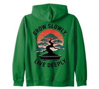 Grandir Lentement Vivre Profondément Bonsaï Rétro Coucher De Sweat à Capuche