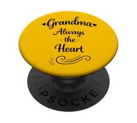 Grandma Always The Heart - Retro Proud Loving Family Grandma PopSockets PopGrip Adhésif