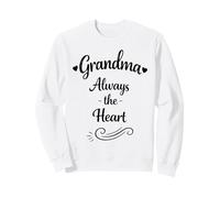 Grandma Always The Heart - Retro Proud Loving Family Grandma Sweatshirt