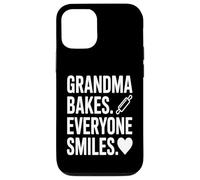 Grandma Bakes Everyone Smiles Baking Love Citation Coque pour iPhone 12/12 Pro
