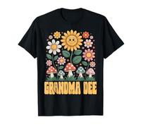 Grandma DEE Fête des Mères Floral Tournesol Champignon Style T-Shirt