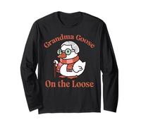 Grandma Goose on The Loose Funny Nana Mimi Animal Femme Manche Longue