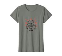 Grandma Great Bear : Adorable Dessin animé pour Les Nanas aimantes T-Shirt, Femme, Vert Kaki chiné, XS