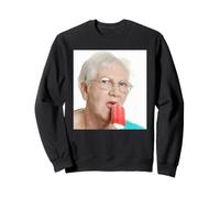 GRANDMA JUST LICK IT. grand-mère lèche glace meme amoureux de glace été Sweatshirt