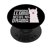 Grandma Llama Needs No Drama Funny and Cute Lama Design PopSockets PopGrip Adhésif