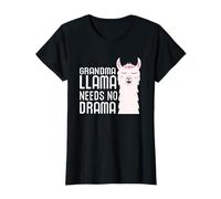 Grandma Llama Needs No Drama Funny and Cute Lama Design T-Shirt