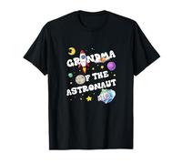 Grandma of The Birthday Boy Astronaute Space Planet B-Day T-Shirt