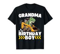 Grandma of the Birthday Boy Dinosaure Ouvrier de construction T-Shirt
