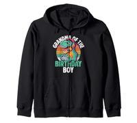 Grandma of The Birthday Boy Gaming T-Rex Assorti pour Anniversaire Sweat à Capuche