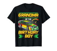 Grandma of The Birthday Boy Race Car Party Family Matching T-Shirt