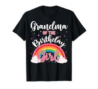 Grandma of The Birthday Girl Rainbow Birthday Party Family T-Shirt